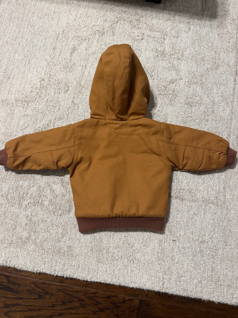 Carhartt Canvas Insulated Hooded Brown Baby Jacket NWOT - Picture 5 of 5